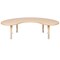 Flash Furniture 35"W x 65"L Half-Moon Natural Plastic Height Adjustable Activity Table YU-YCX-004-2-MOON-TBL-NAT-GG